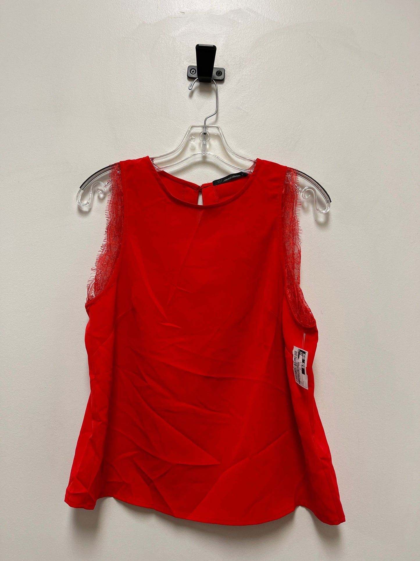 Red Top Sleeveless Clothes Mentor, Size L