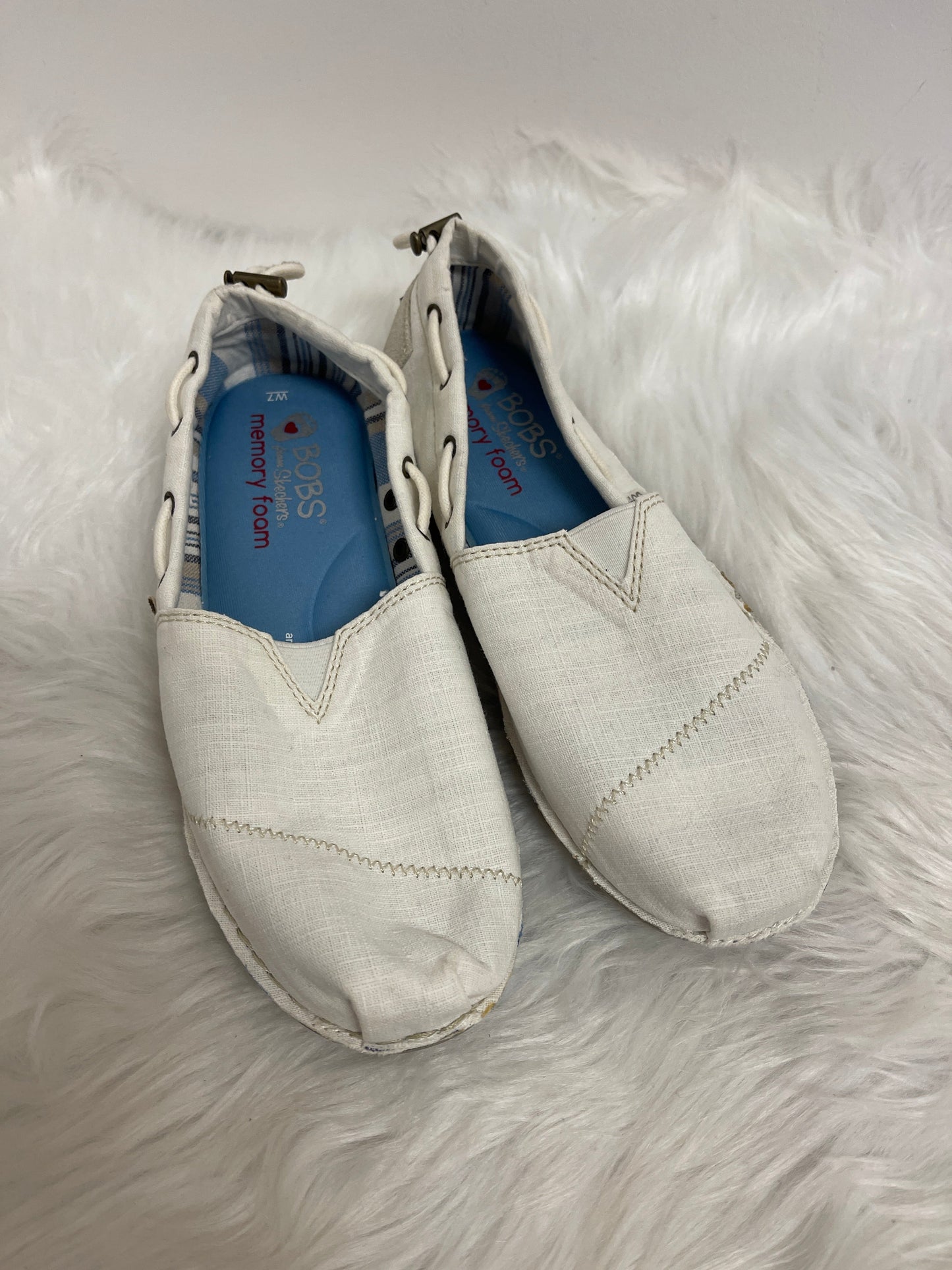 White Shoes Flats Bobs, Size 7