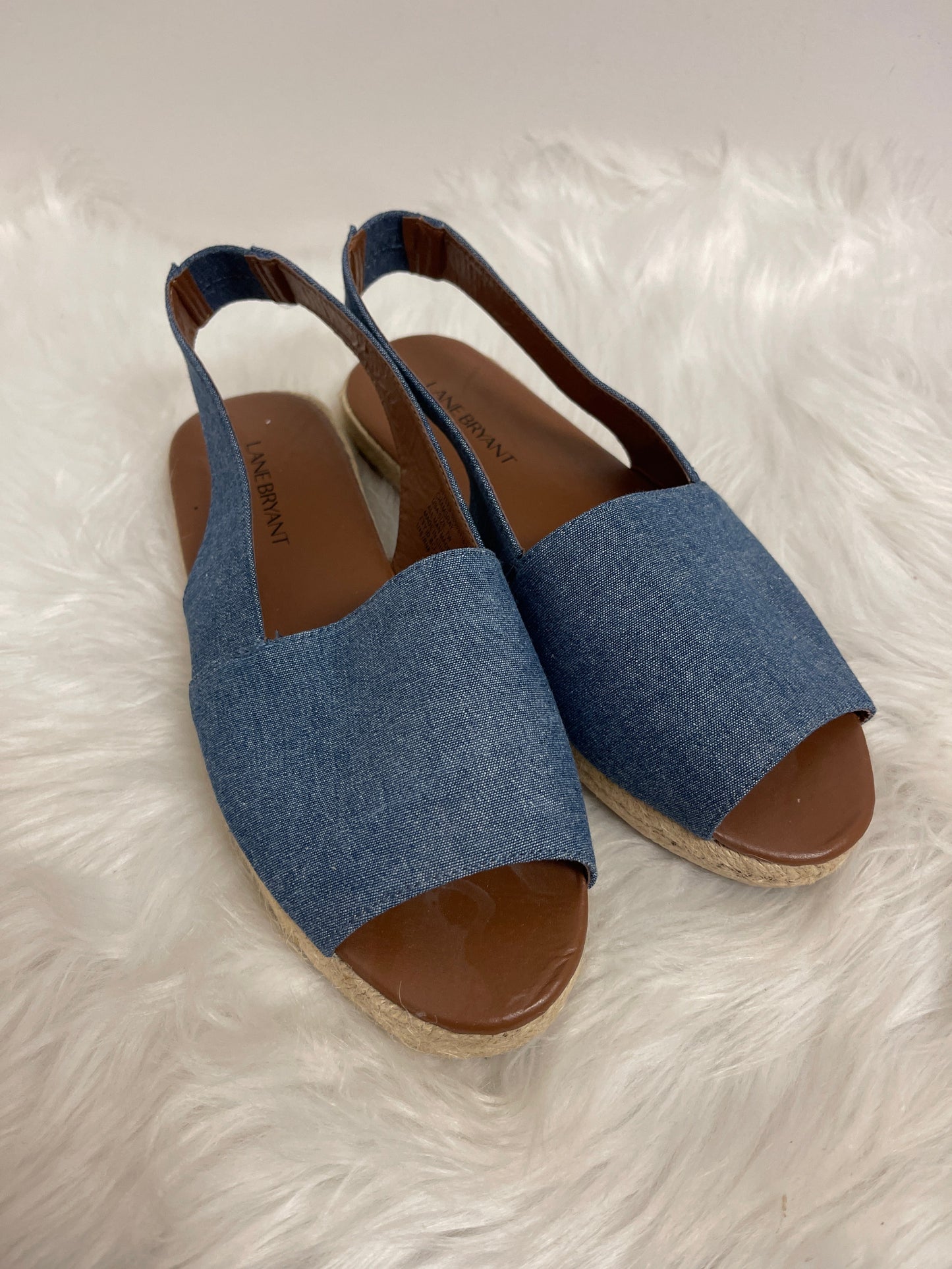 Blue Sandals Flats Lane Bryant, Size 7