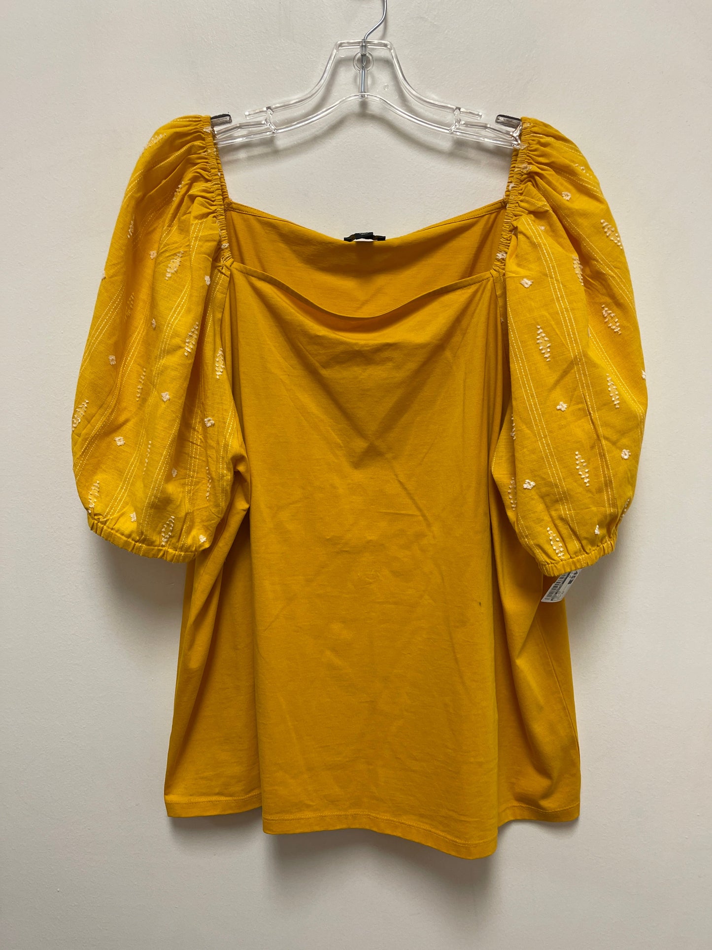 Yellow Top Short Sleeve Ann Taylor, Size 2x