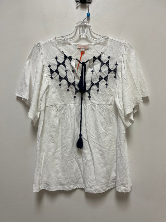 White Top Short Sleeve Knox Rose, Size S