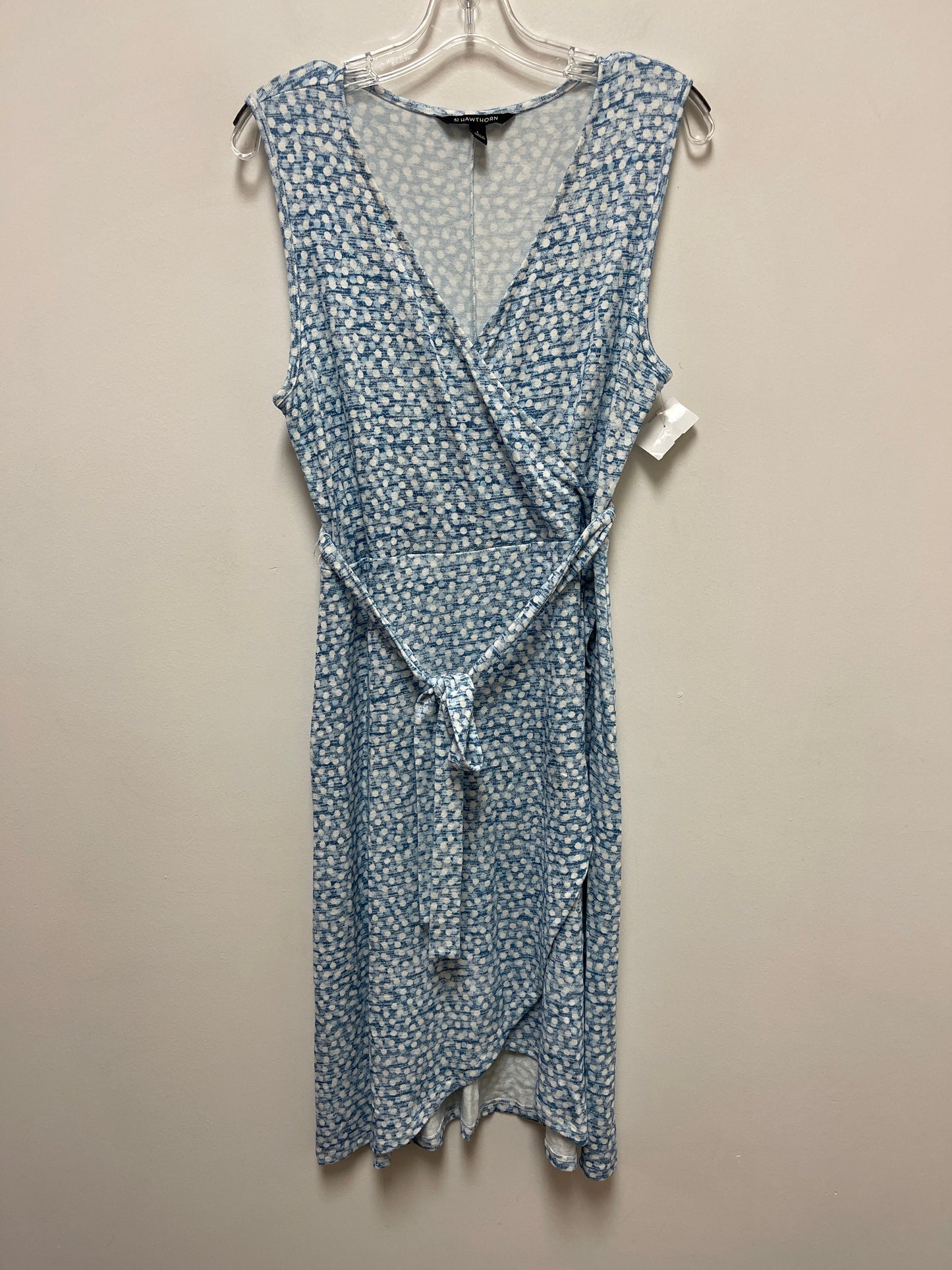 Blue & White Dress Casual Midi 41 Hawthorn, Size L