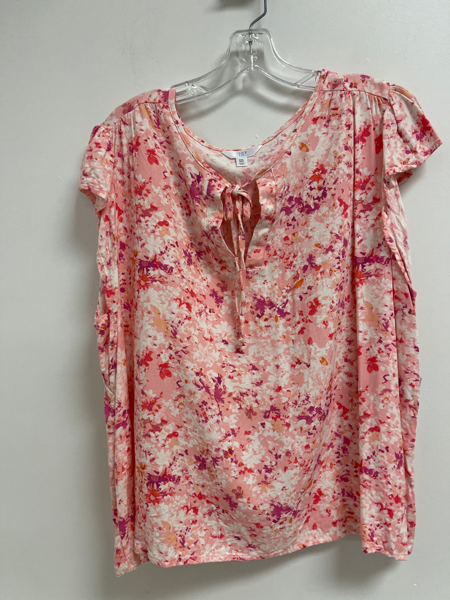 Pink Top Short Sleeve Time And Tru, Size 2x