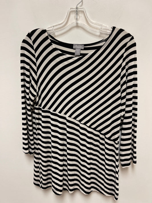 Striped Pattern Top Long Sleeve Chicos, Size M