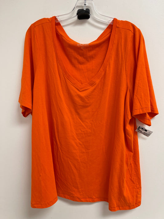 Orange Top Short Sleeve Basic Lane Bryant, Size 3x