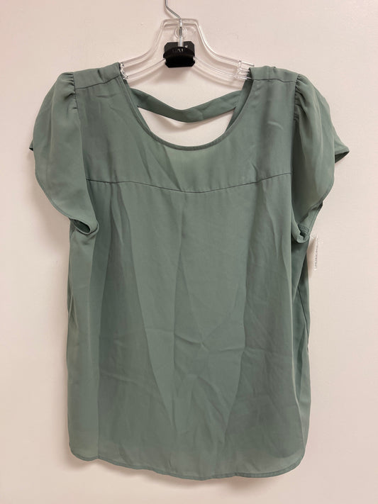 Green Top Short Sleeve Loft, Size M