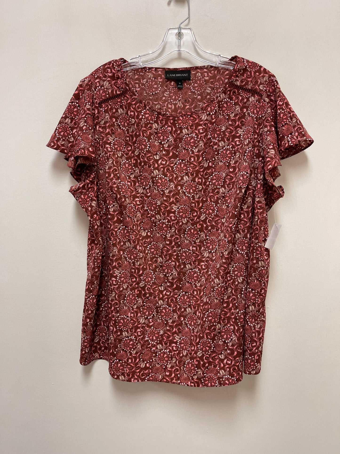 Red Top Short Sleeve Lane Bryant, Size 2x