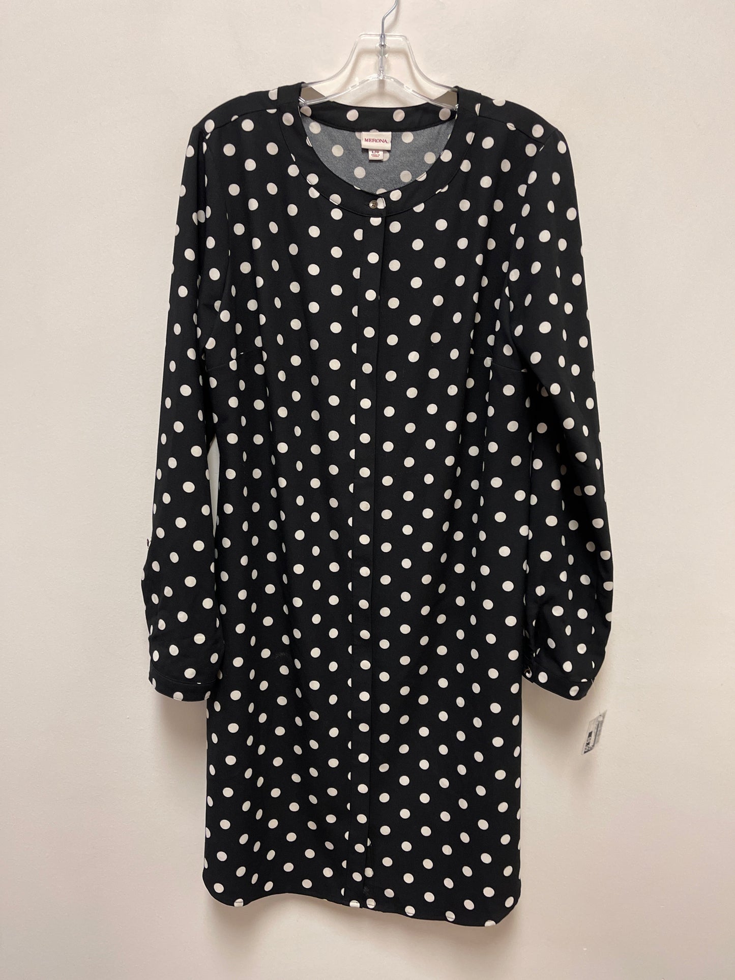 Polkadot Pattern Dress Casual Short Merona, Size L