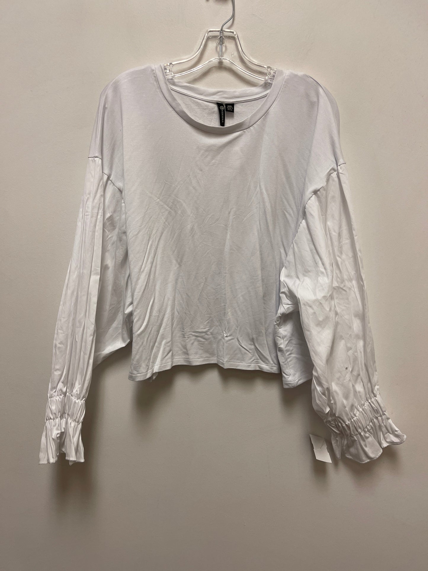 White Top Long Sleeve Versona, Size 2x