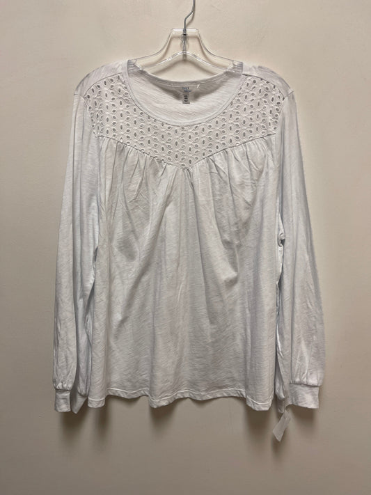 White Top Long Sleeve Time And Tru, Size 2x