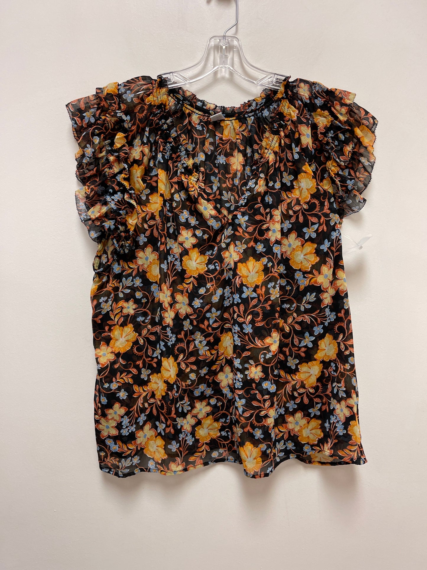 Floral Print Top Short Sleeve Old Navy, Size 2x