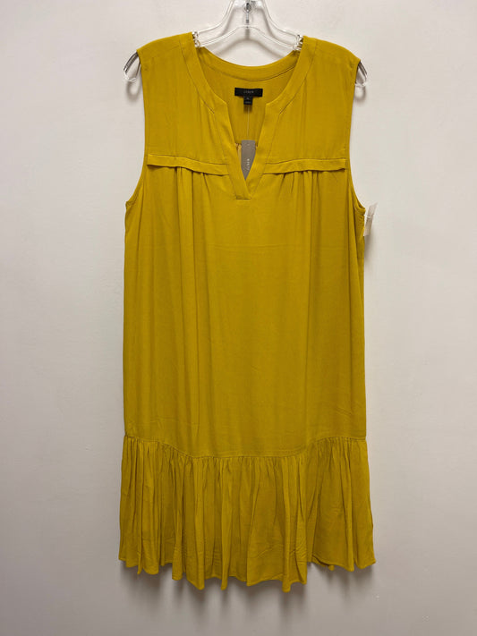 Yellow Dress Casual Midi J. Crew, Size L