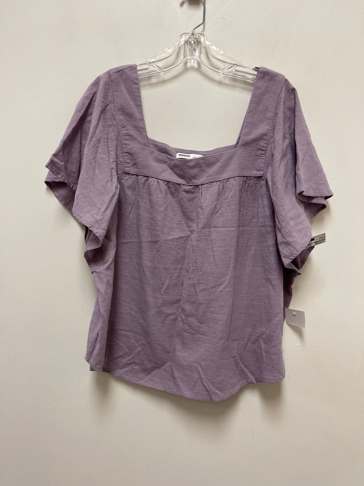 Purple Top Short Sleeve Sonoma, Size Xl