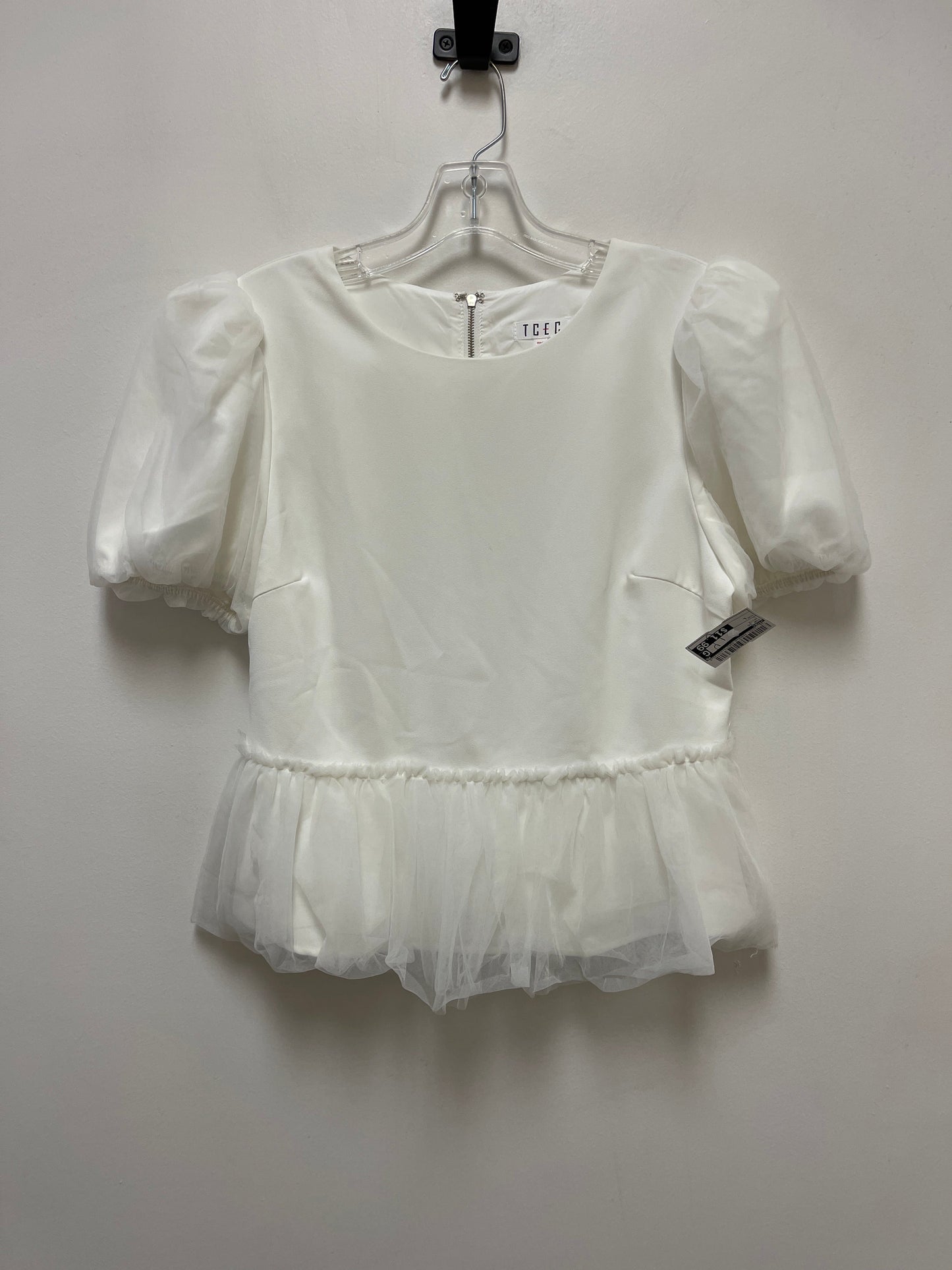 White Top Short Sleeve Tcec, Size L