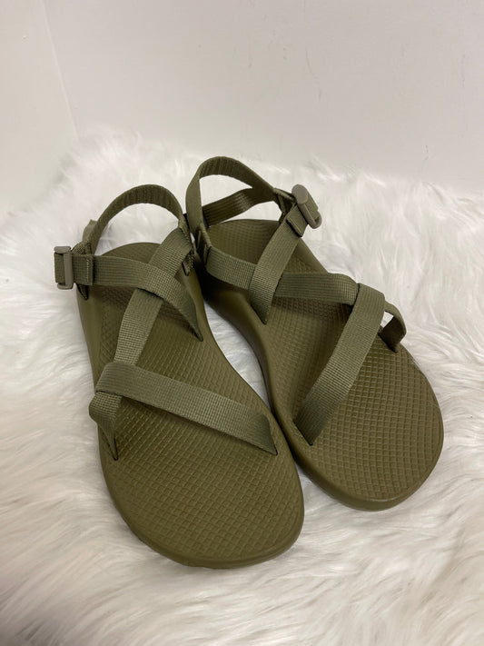 Green Sandals Flats Chacos, Size 10