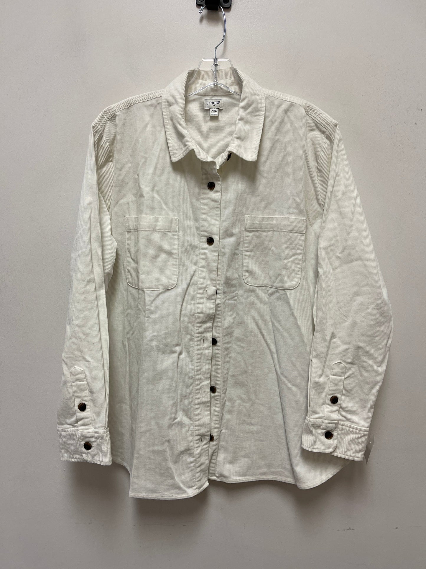 Jacket Shirt By J. Crew In White, Size: 2x