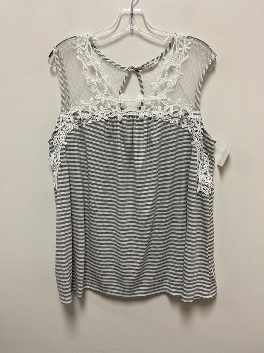 Striped Pattern Top Sleeveless Maurices, Size Xl