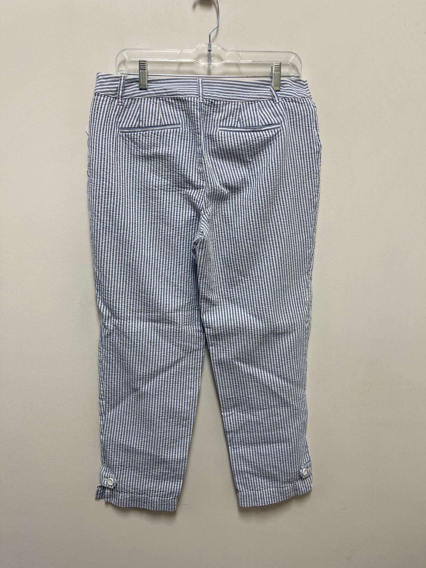 Blue & White Pants Cropped Talbots, Size 8