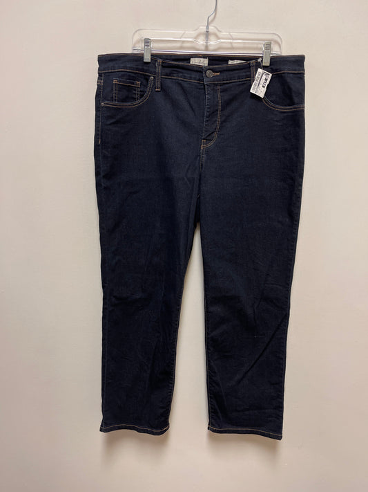 Jeans Straight By Wonderly In Blue Denim, Size: 16