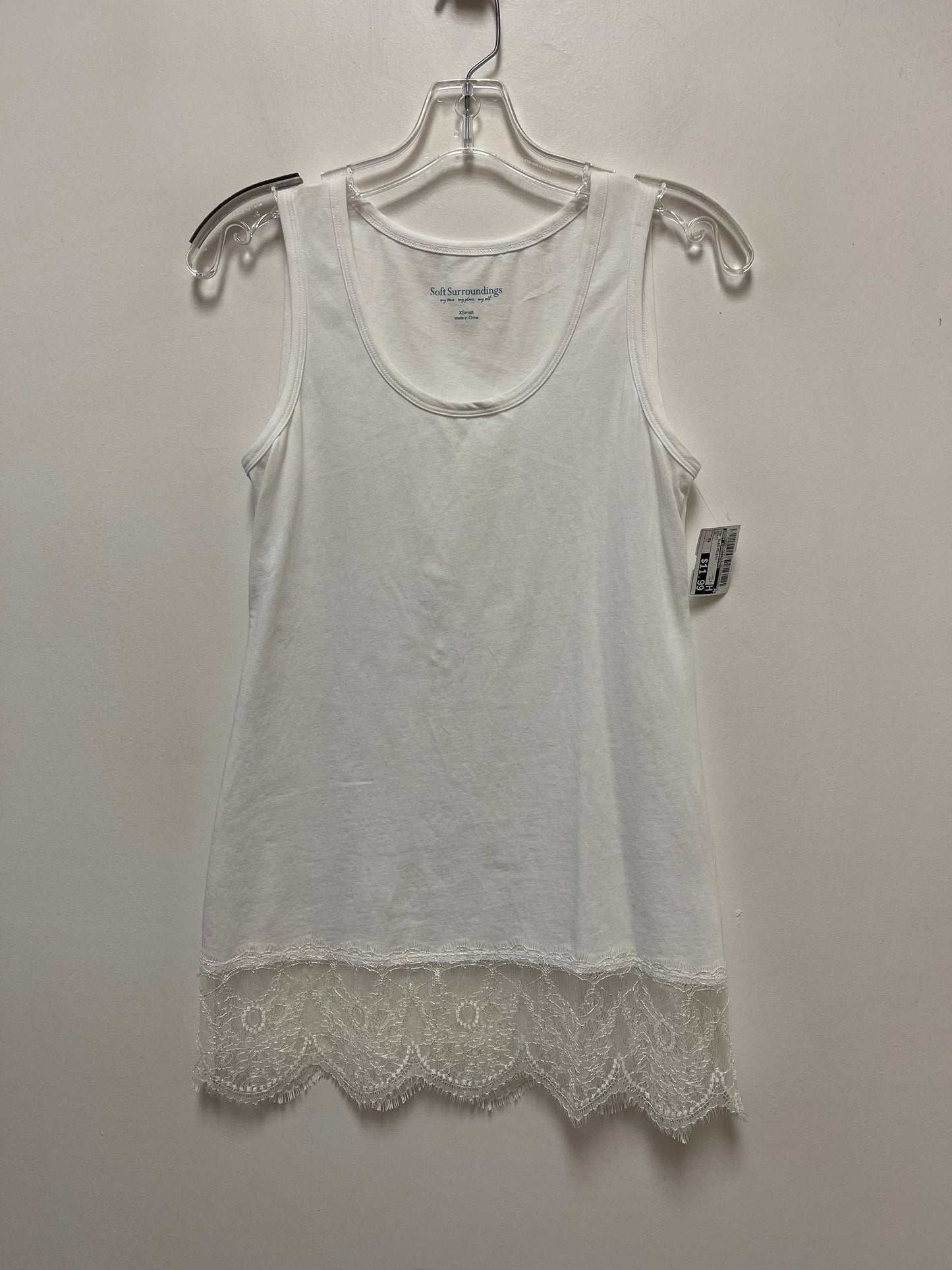 Top Sleeveless By Soft Surroundings In White, Size: Xs