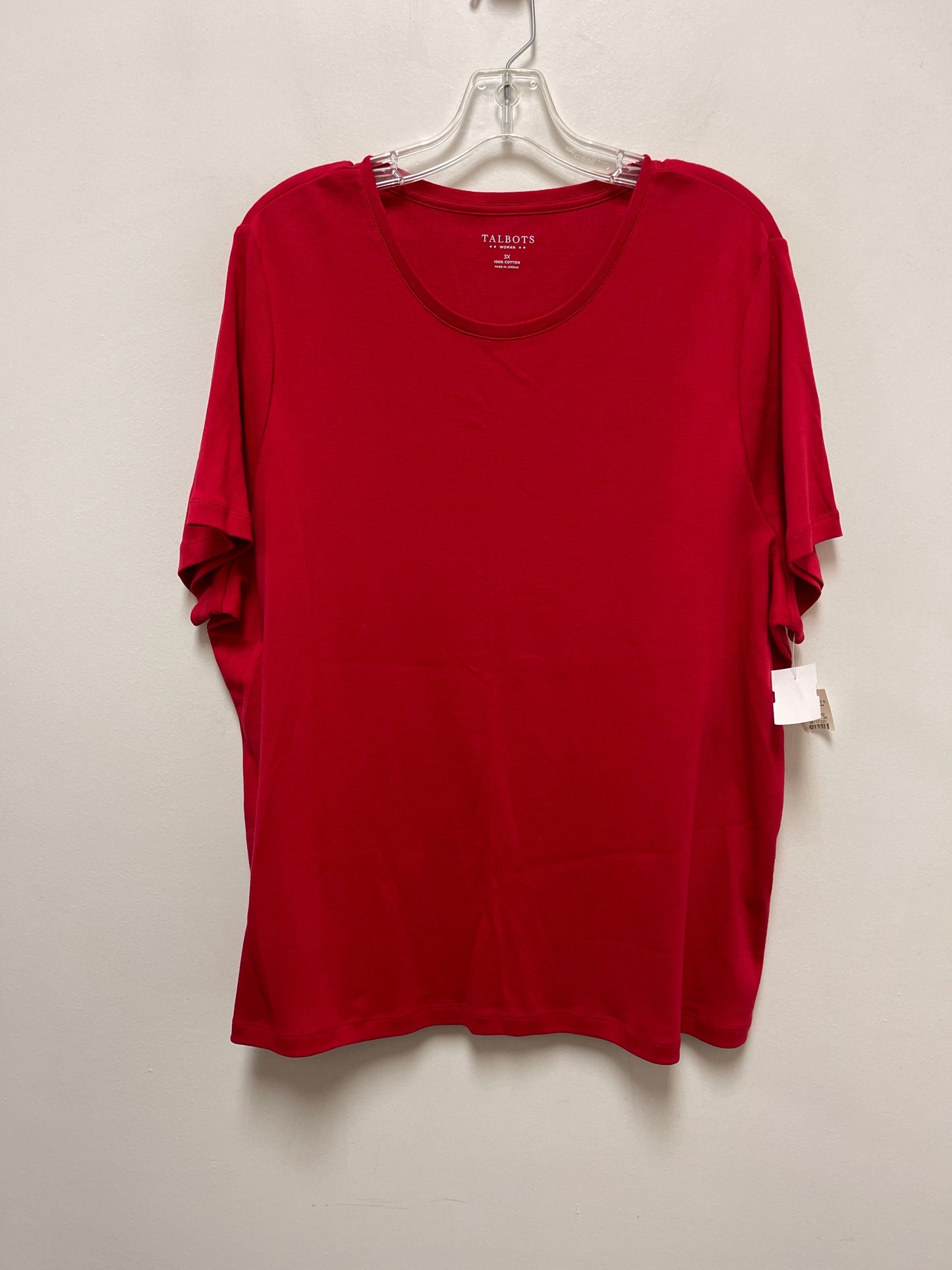 Red Top Short Sleeve Basic Talbots, Size 3x