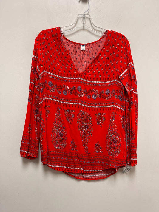 Top Long Sleeve By Old Navy In Red, Size: M