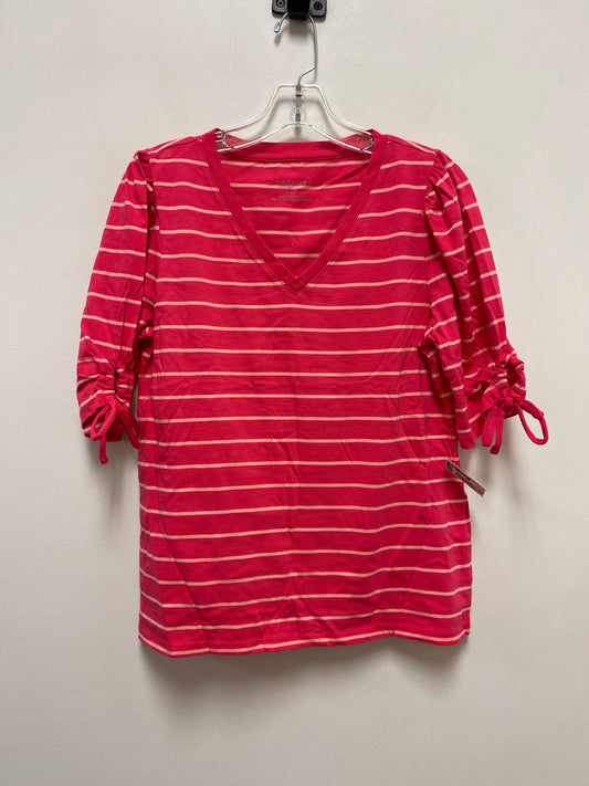 Top Short Sleeve By Talbots In Pink, Size: M