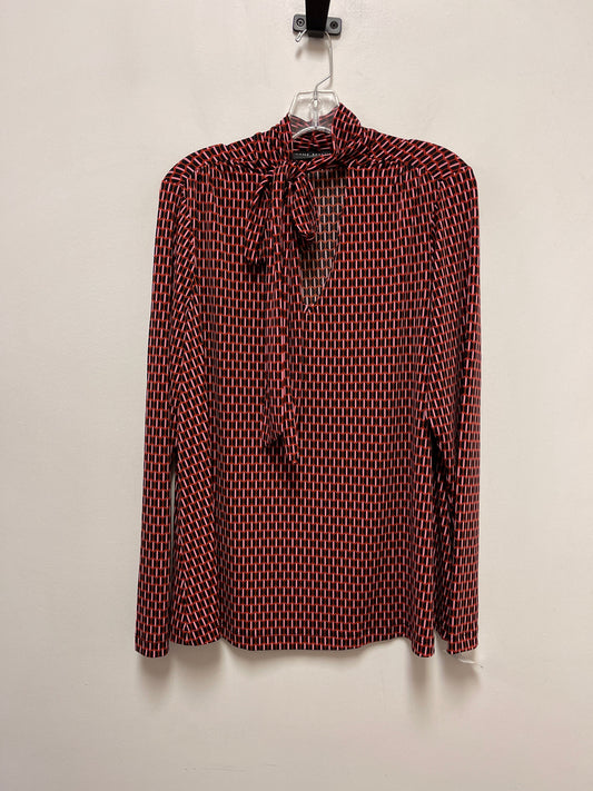 Top Long Sleeve By Lane Bryant In Black & Red, Size: 1x