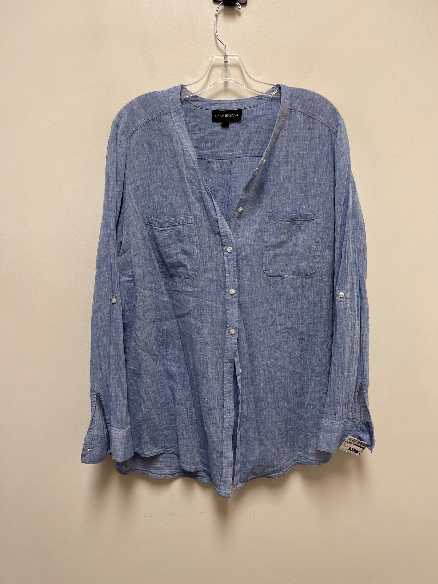 Top Long Sleeve By Lane Bryant In Blue, Size: 2x