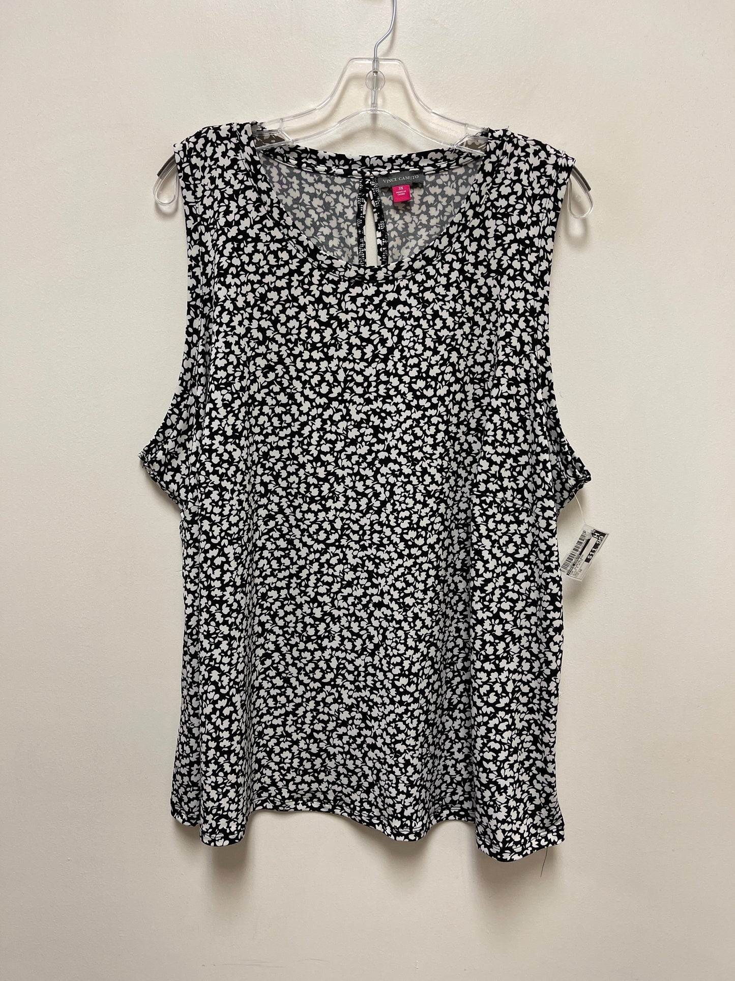 Top Sleeveless By Vince Camuto In Black & White, Size: 3x