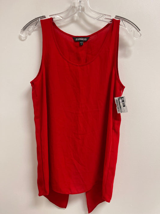 Top Sleeveless By Express In Red, Size: S