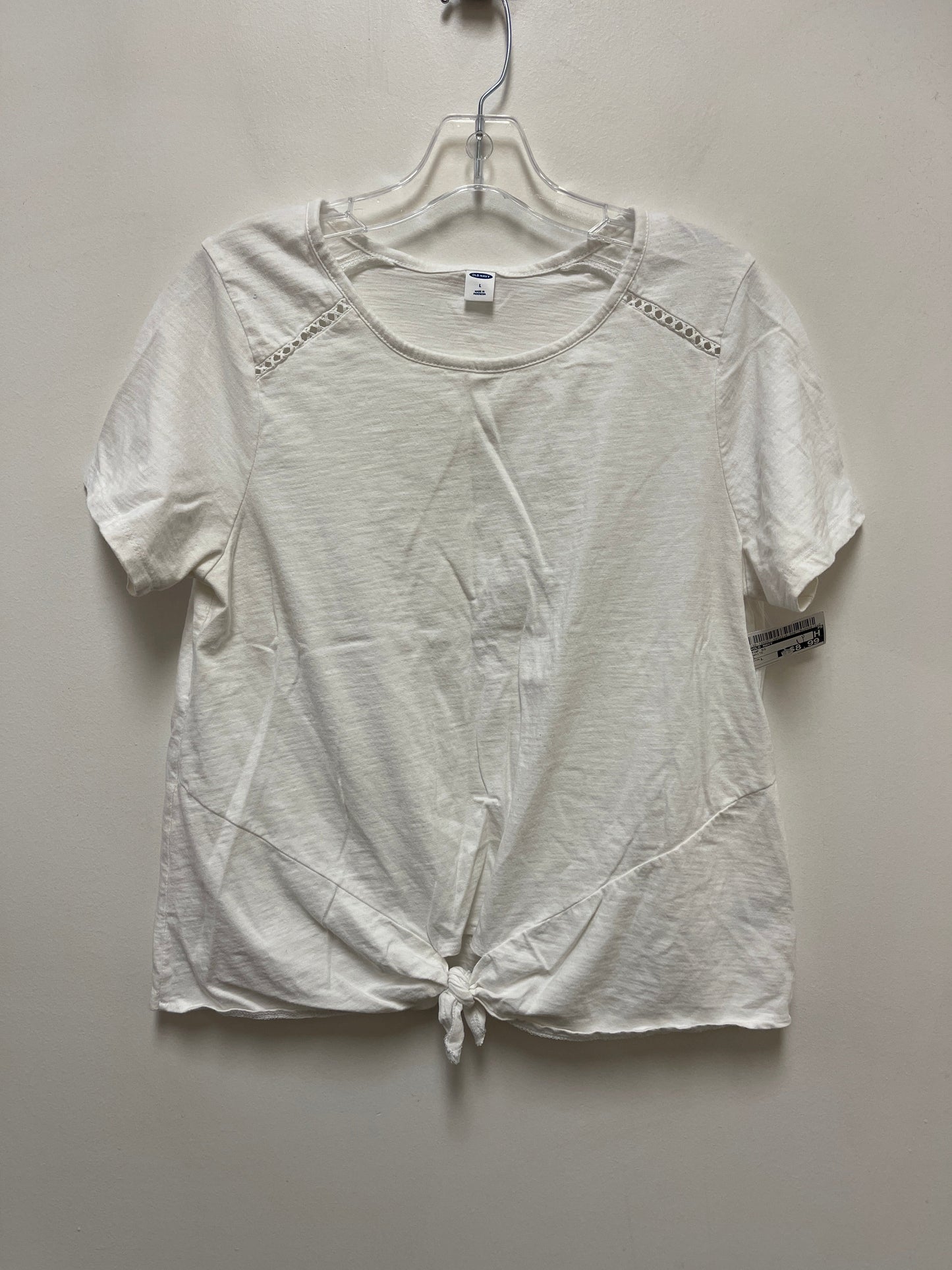 Top Short Sleeve By Old Navy In White, Size: L