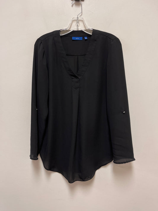 Top Long Sleeve By Apt 9 In Black, Size: M