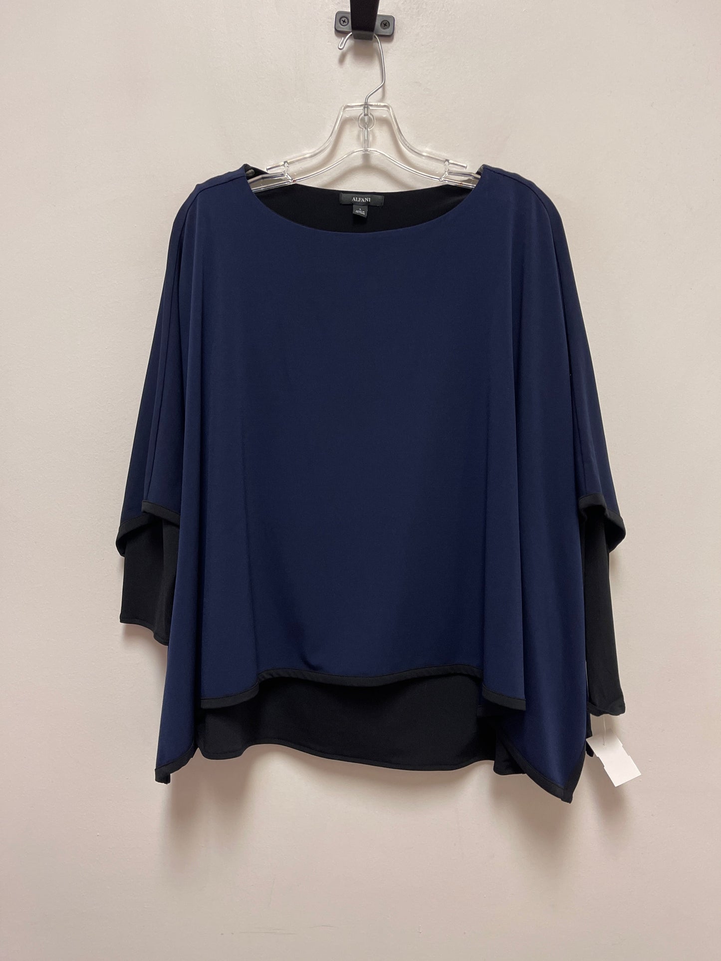 Top Long Sleeve By Alfani In Navy, Size: L