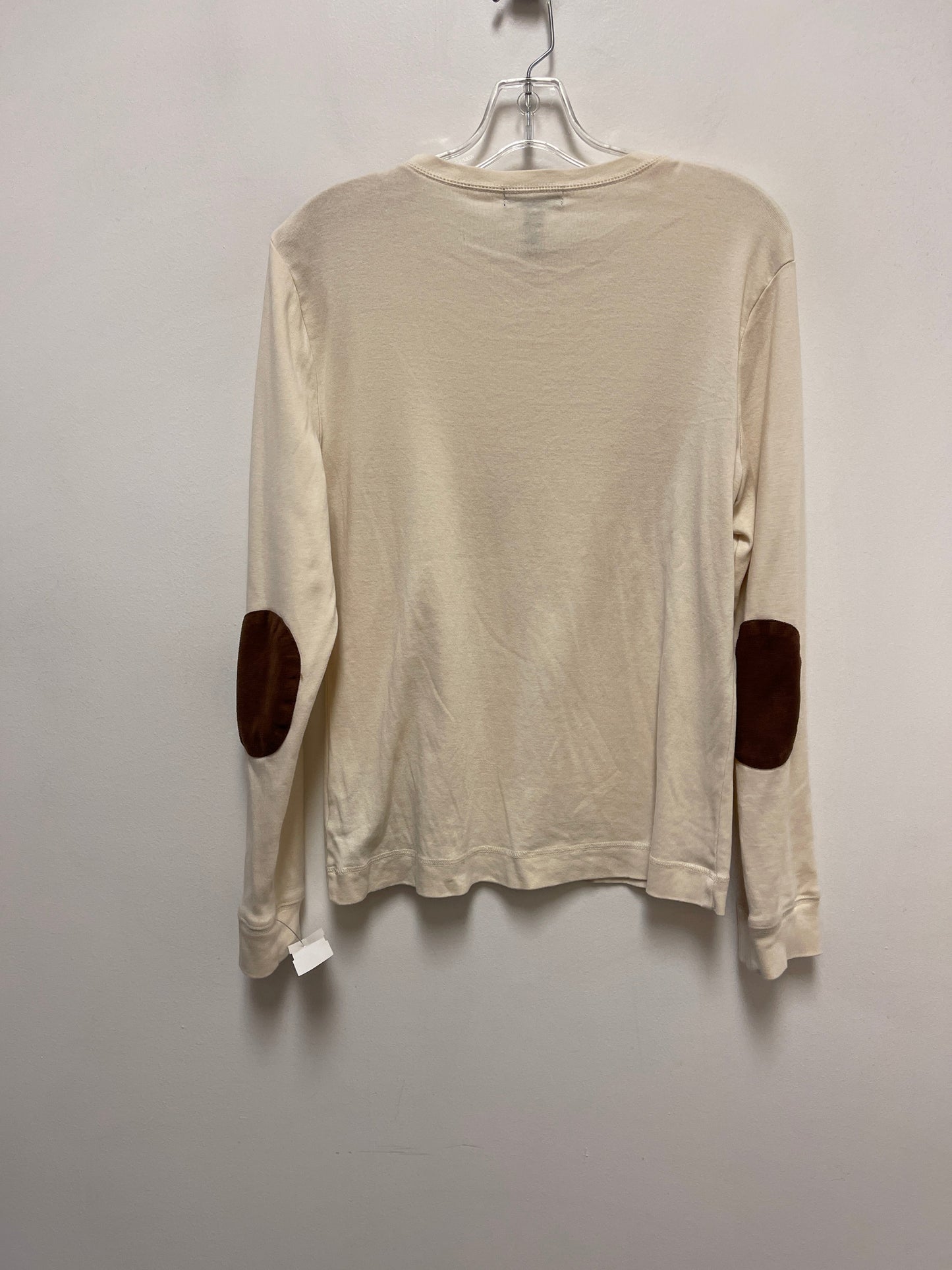 Top Long Sleeve By Lauren By Ralph Lauren In Cream, Size: Xl