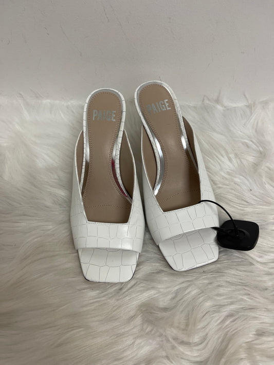 Sandals Designer By Paige In White, Size: 6.5