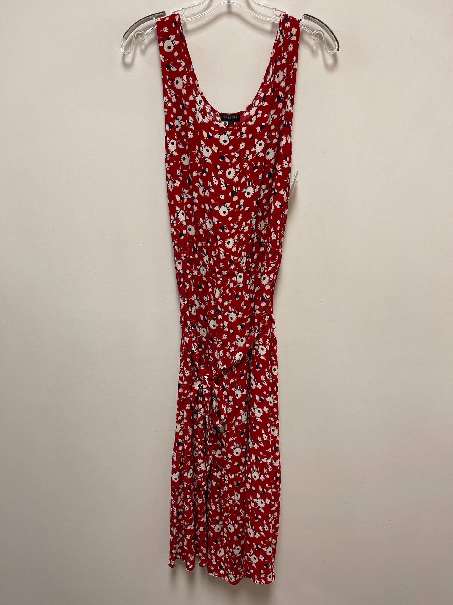 Dress Casual Maxi By Talbots In Blue Red & White, Size: L