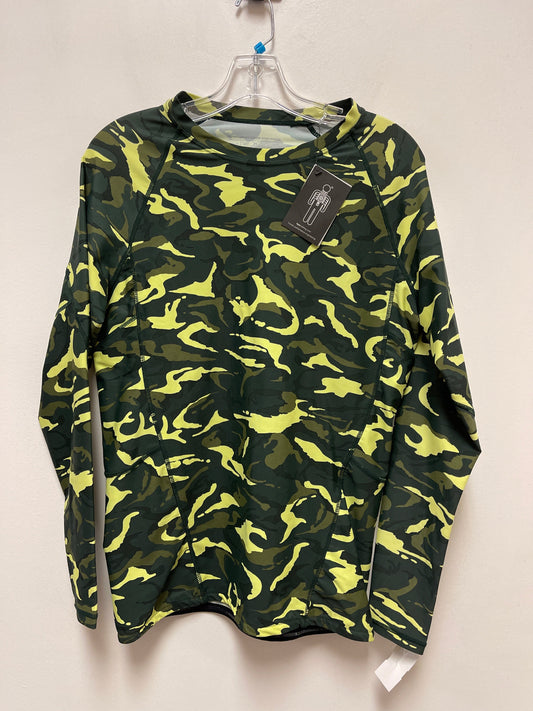 Athletic Top Long Sleeve Collar By Clothes Mentor In Camouflage Print, Size: 2x