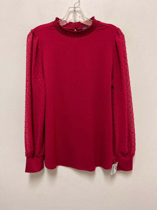 Top Long Sleeve By Adrianna Papell In Red, Size: M