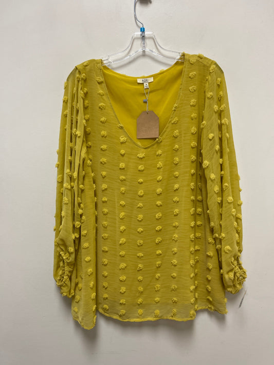 Top Long Sleeve By Kori America In Yellow, Size: M