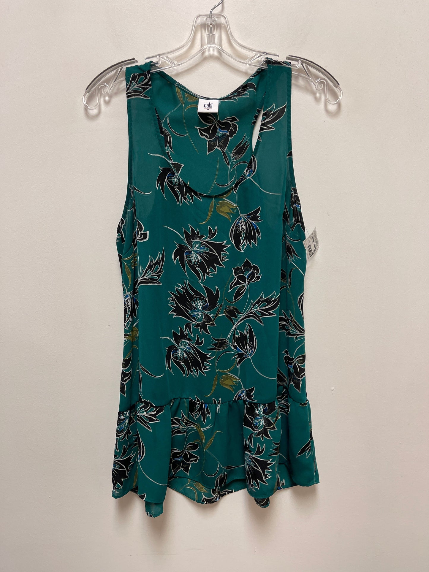 Top Sleeveless By Cabi In Green, Size: M