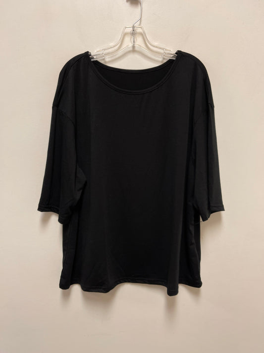 Top Short Sleeve Basic By Shein In Black, Size: 2x