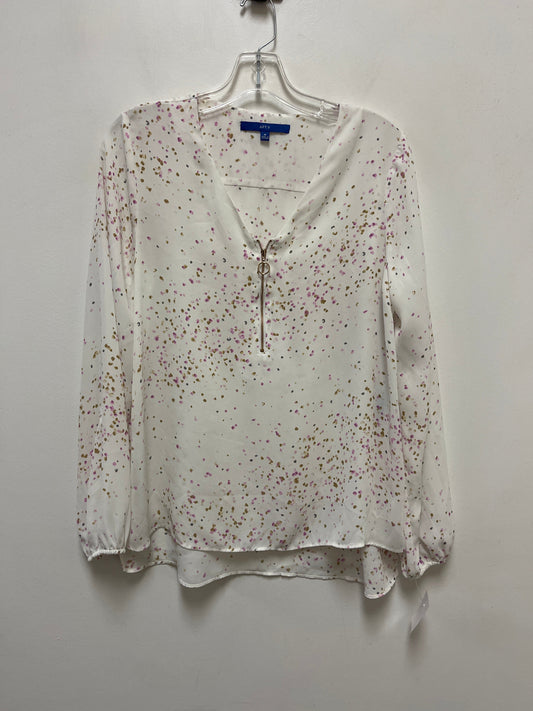 Top Long Sleeve By Apt 9 In White, Size: M