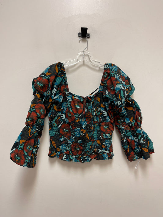 Top Long Sleeve By Porridge In Black & Blue, Size: M