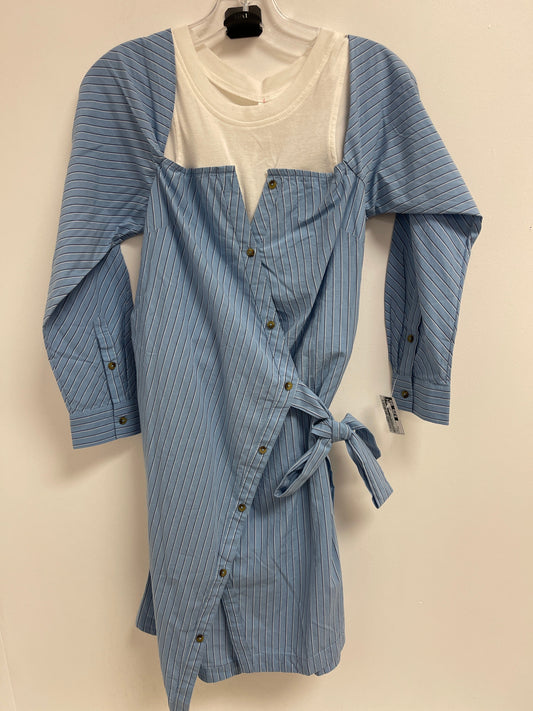 Dress Casual Midi By Anthropologie In Blue, Size: Xs