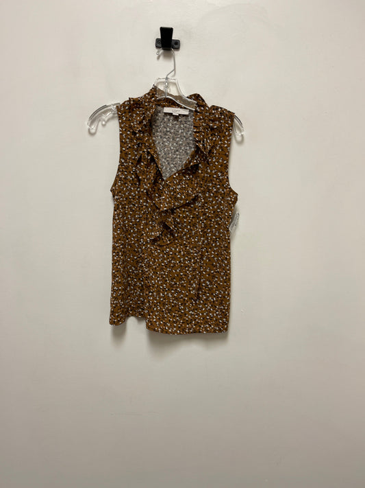 Top Sleeveless By Loft In Brown, Size: S