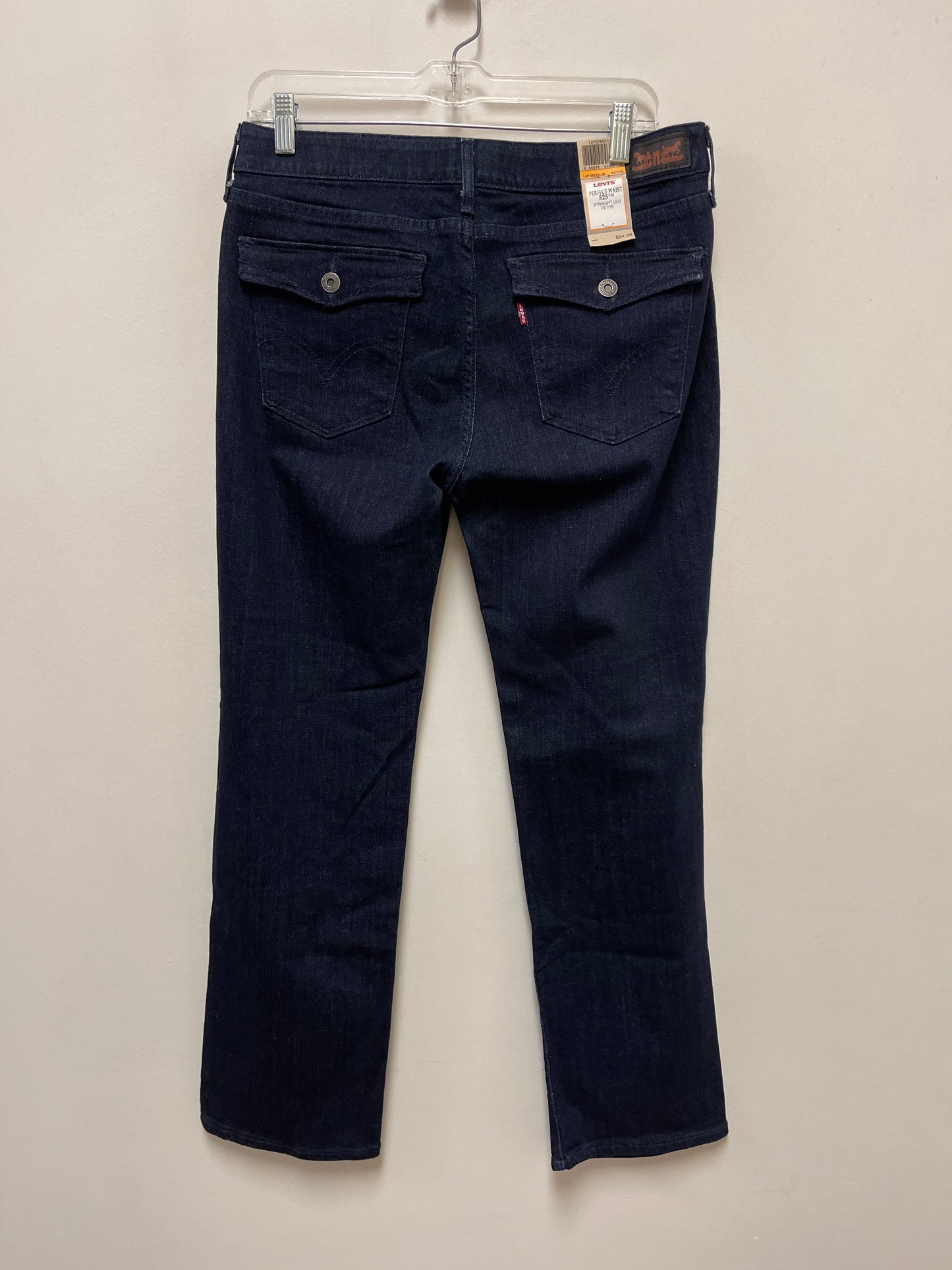 Jeans Straight By Levis In Blue Denim, Size: 14petite