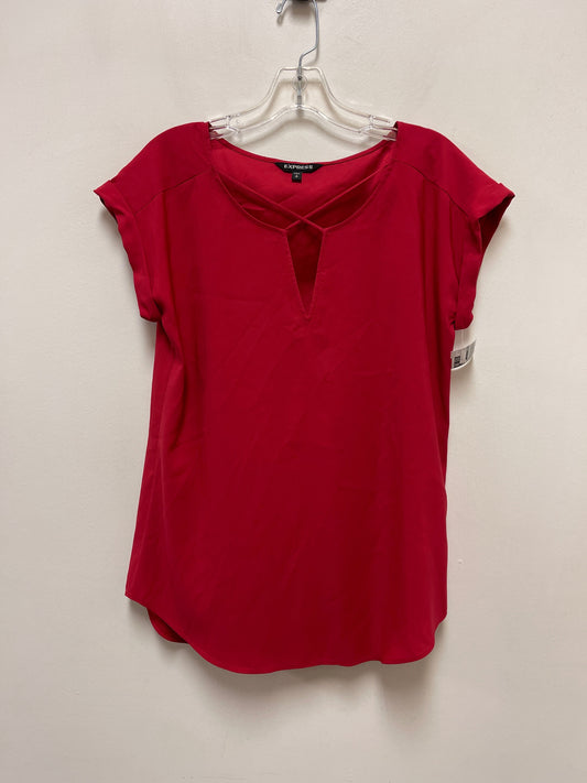 Top Short Sleeve By Express In Red, Size: S