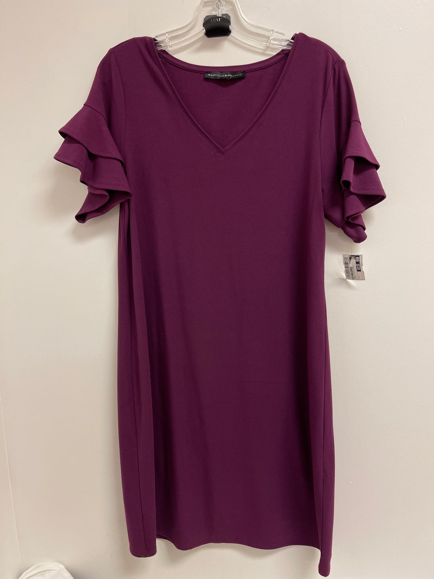 Dress Casual Midi By White House Black Market In Purple, Size: L