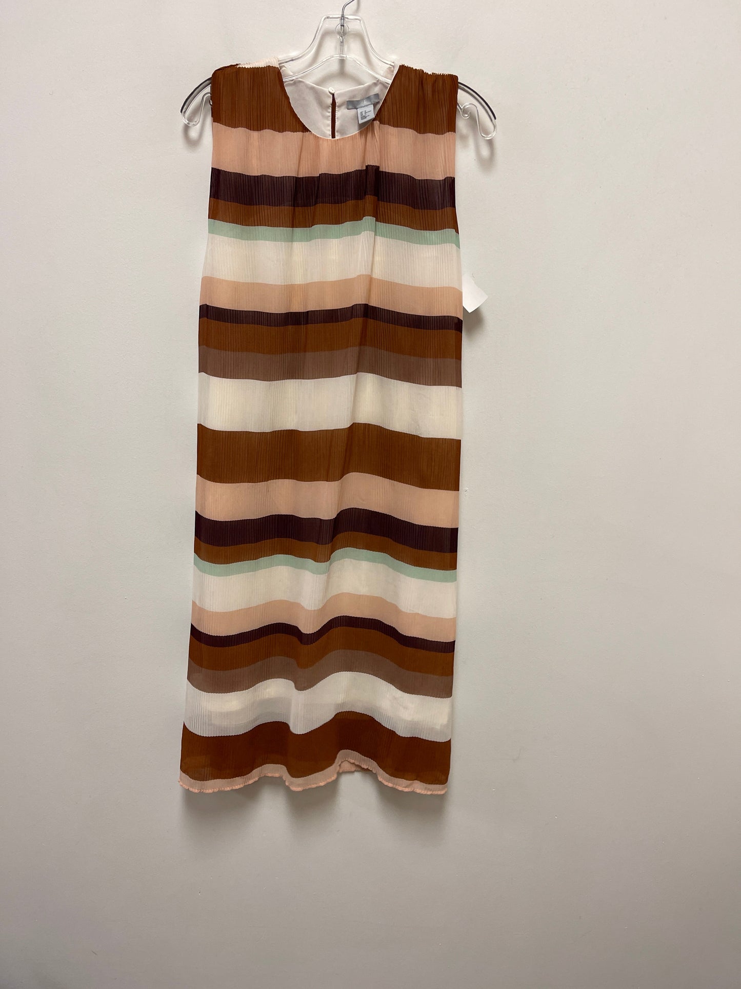 Dress Casual Midi By H&m In Striped Pattern, Size: Xl